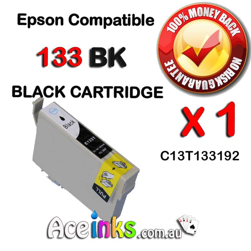 Compatible EPSON 133 BK BLACK SINGLE